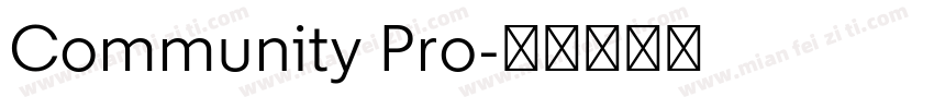 Community Pro字体转换
